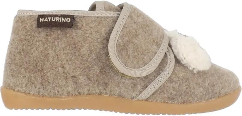NATURINO Bidaim animal-patch slippers Beige