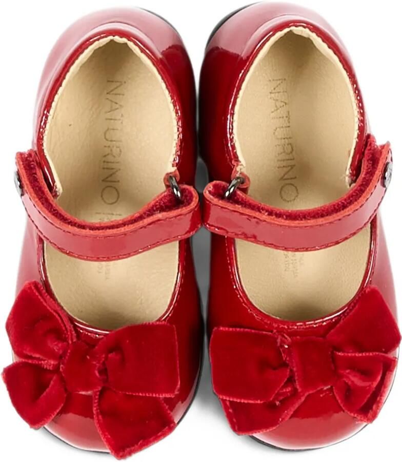 NATURINO bow-detail patent-leather ballet flats Rood - Foto 2