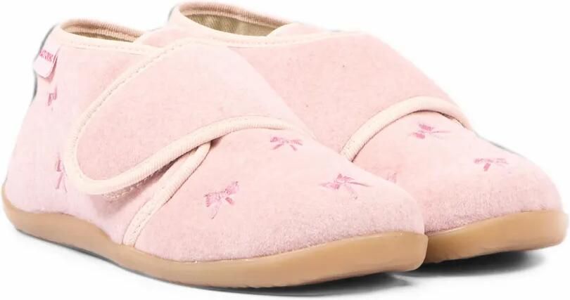 NATURINO bow-detail touch-strap ballet flats Roze