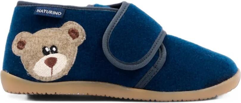 NATURINO Carillon bear-patch touch-strap slippers Blauw - Foto 5