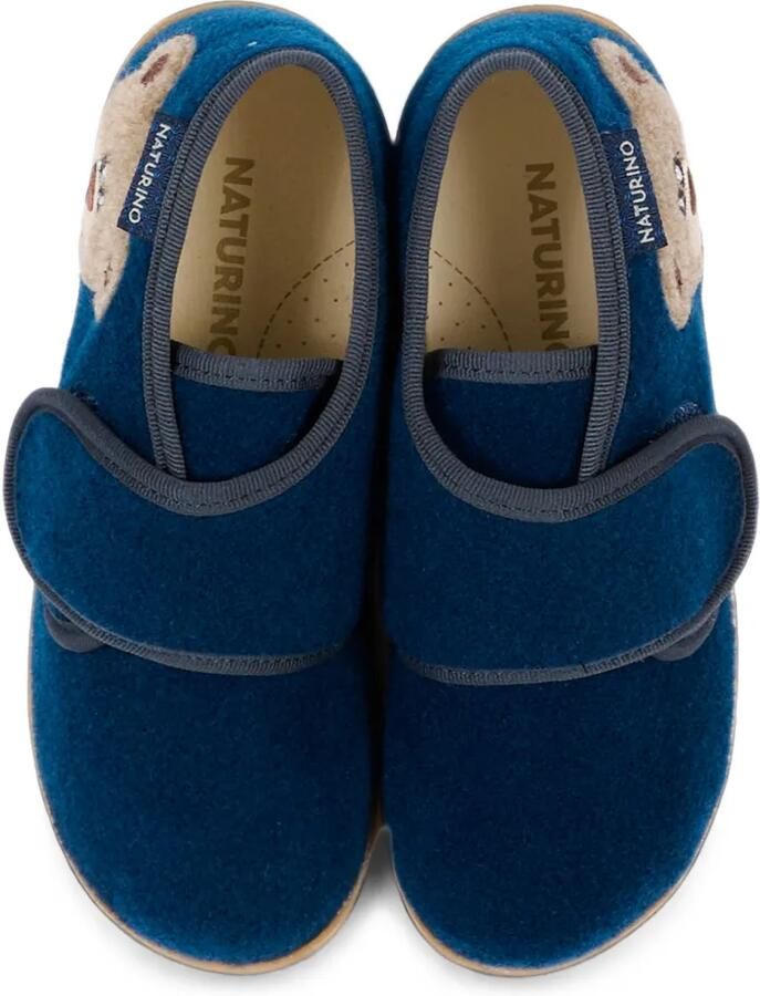 NATURINO Carillon bear-patch touch-strap slippers Blauw - Foto 2