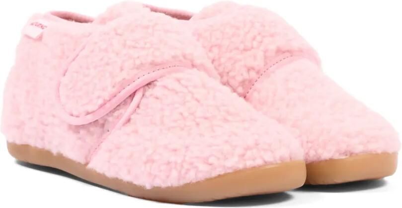 NATURINO Fleece slippers met klittenband Roze