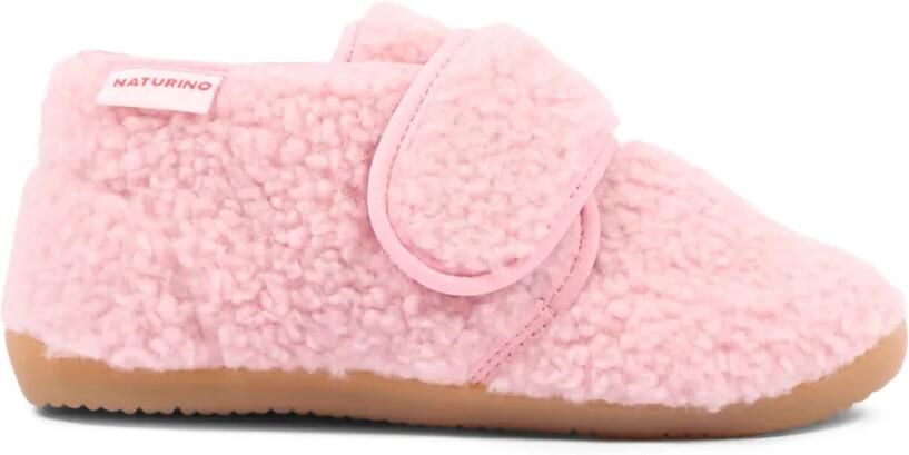 NATURINO Fleece slippers met klittenband Roze - Foto 5
