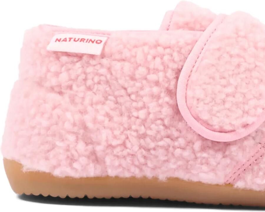 NATURINO Fleece slippers met klittenband Roze - Foto 3