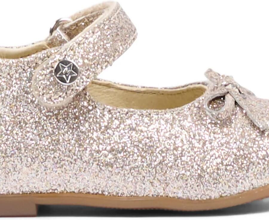 NATURINO glitter-detail bow ballet flats Goud - Foto 3