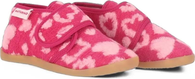 NATURINO heart-print touch-strap trainers Roze
