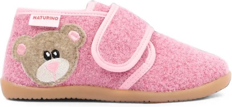 NATURINO Schoenen met klittenband en beerpatch Roze - Foto 4