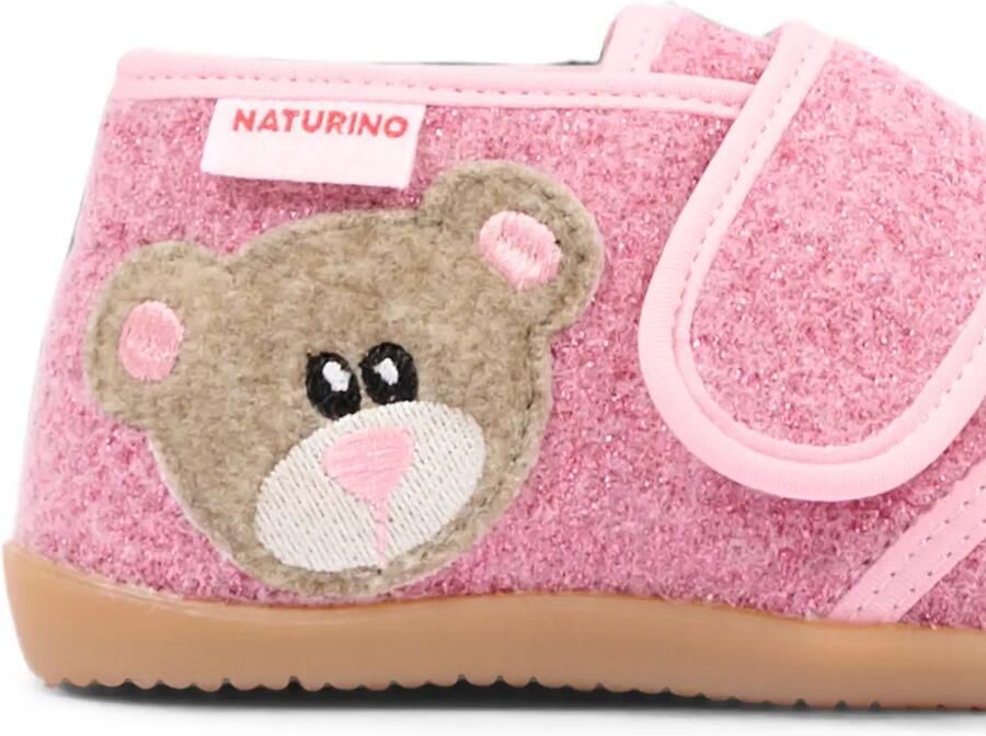 NATURINO Schoenen met klittenband en beerpatch Roze - Foto 2