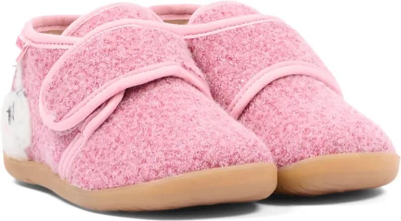 NATURINO Sneakers met klittenband en eenhoorn-patch Roze