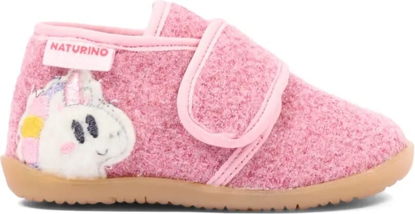 NATURINO Sneakers met klittenband en eenhoorn-patch Roze - Foto 4