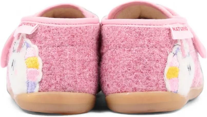 NATURINO Sneakers met klittenband en eenhoorn-patch Roze - Foto 3