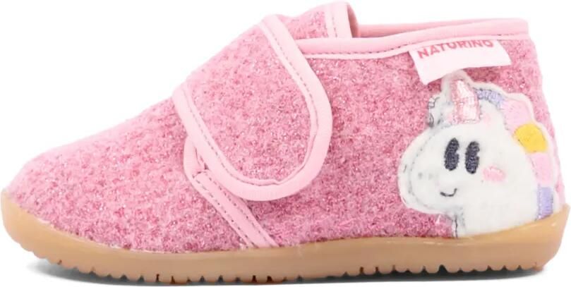 NATURINO Sneakers met klittenband en eenhoorn-patch Roze - Foto 5