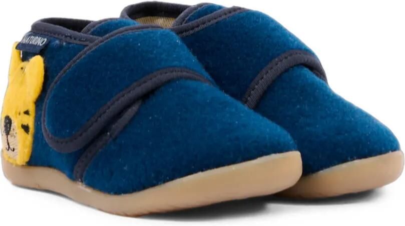 NATURINO Sneakers met klittenband en tijgerpatch Blauw