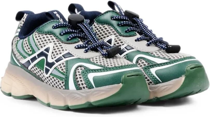 NATURINO Sneakers met mesh vlakken Groen