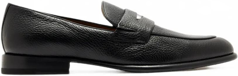 Neil Barrett Cervo loafers van leer met textuur Zwart