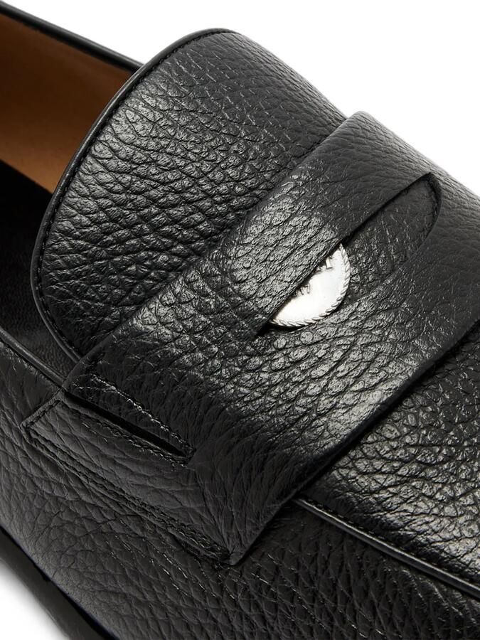 Neil Barrett Cervo loafers van leer met textuur Zwart - Foto 2