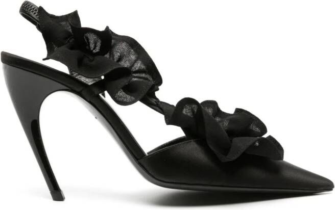 Nensi Dojaka Pumps met ruches Zwart