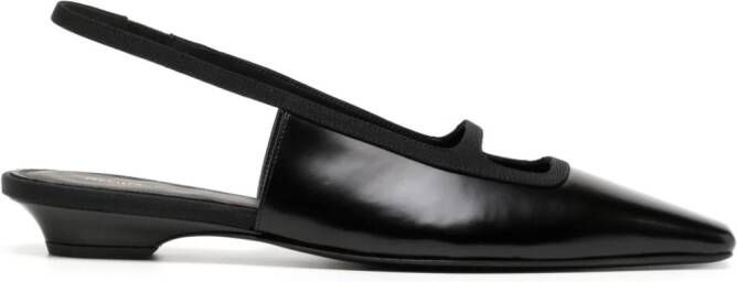 NEOUS Leren slingback sandalen Zwart