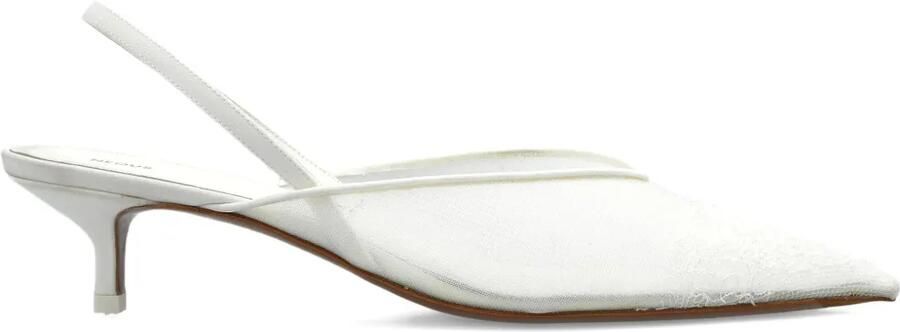NEOUS 40 mm Irena slingback pumps met kanten detail Wit
