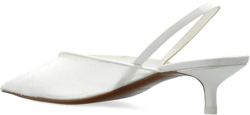NEOUS 40 mm Irena slingback pumps met kanten detail Wit - Foto 4