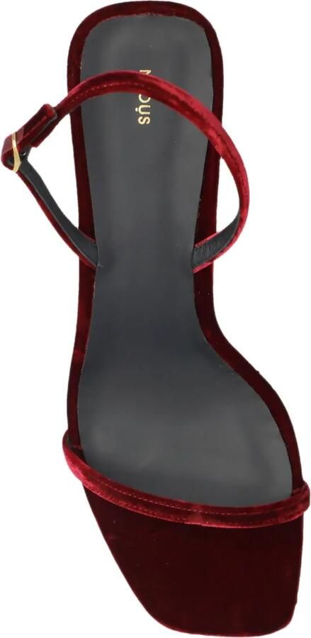 NEOUS 80 mm sandalen met fluwelen textuur en hak Rood - Foto 3
