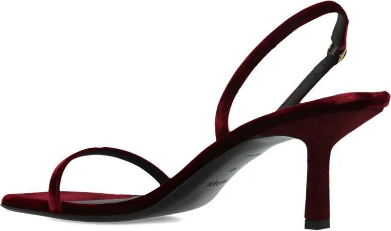 NEOUS 80 mm sandalen met fluwelen textuur en hak Rood - Foto 4