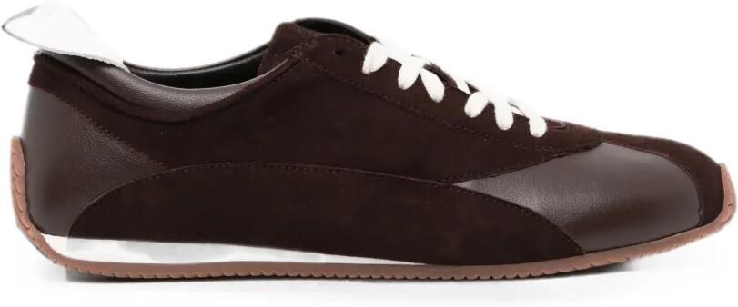 NEOUS Berenices leren sneakers met vlakken Bruin