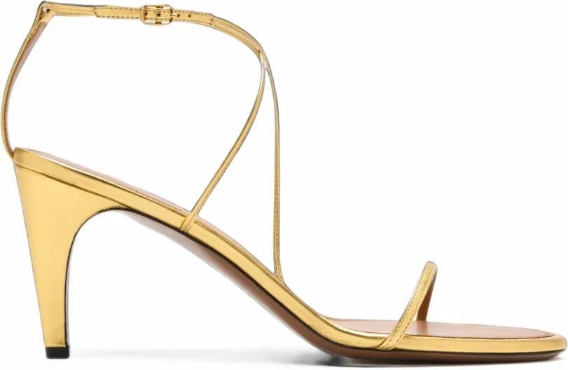 NEOUS Chamu leren sandalen met bandjes Goud