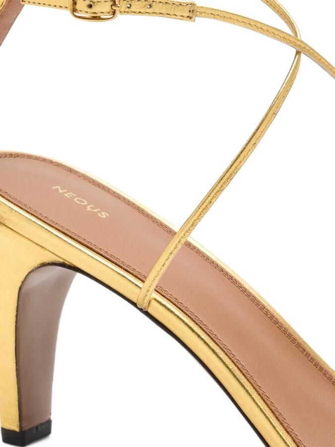 NEOUS Chamu leren sandalen met bandjes Goud - Foto 3
