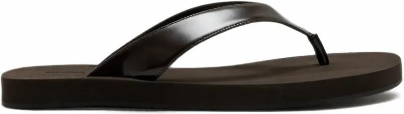 NEOUS Flege leren sandalen Bruin