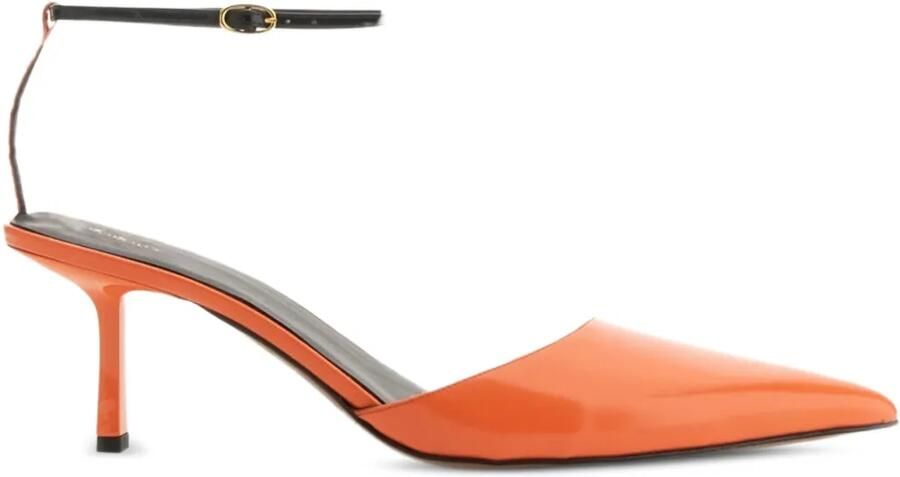 NEOUS Pumps met leren hak Oranje - Foto 2