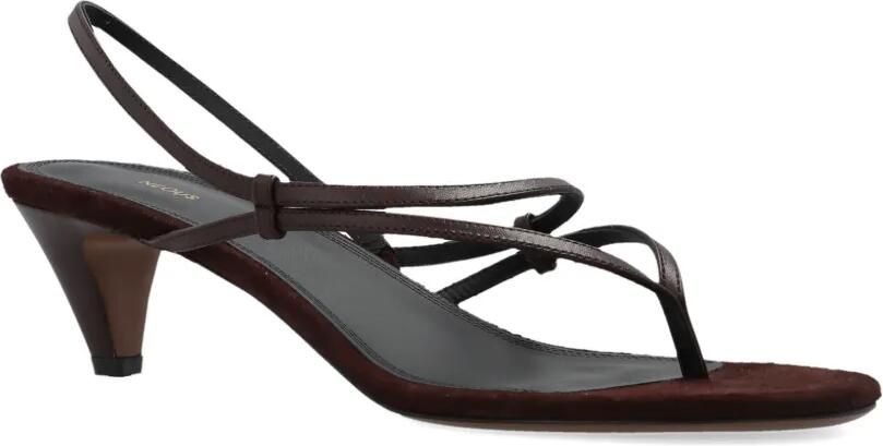 NEOUS Safi leren sandalen met open neus Bruin