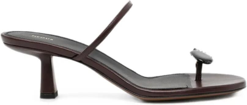 NEOUS Sandalen verfraaid met bewerkte bandjes Bruin