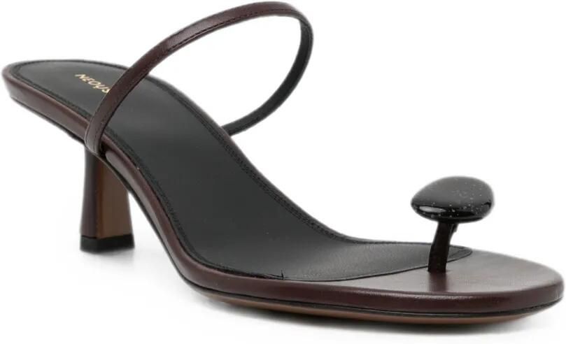 NEOUS Sandalen verfraaid met bewerkte bandjes Bruin - Foto 3
