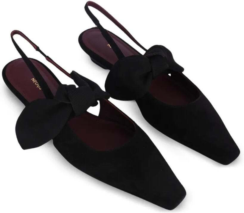 NEOUS Uba suède pumps Zwart - Foto 3
