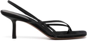 NEOUS Shamali leren sandalen Zwart