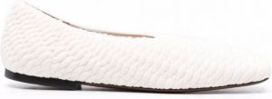 NEOUS Ballerina's met textuur Beige