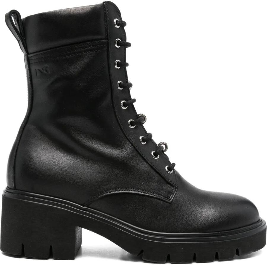 NERO GIARDINI 55 mm veterlaarzen Zwart