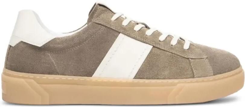 NERO GIARDINI Gestreepte suède sneakers Grijs
