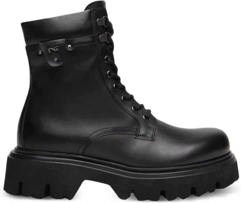 NERO GIARDINI Veterlaarzen met chunky zool Zwart