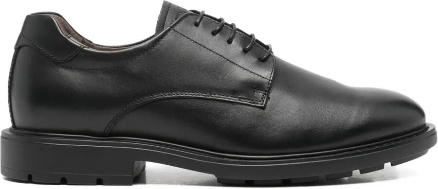 NERO GIARDINI Leren Derby veterschoenen Zwart