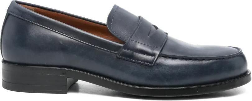 NERO GIARDINI Leren loafers Blauw