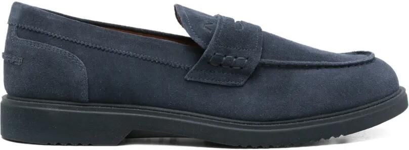 NERO GIARDINI Leren loafers Blauw