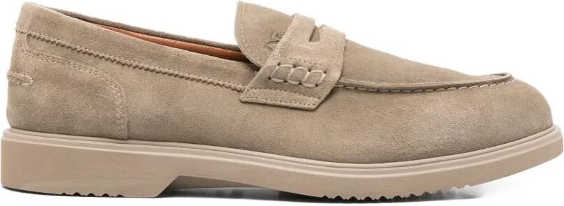 NERO GIARDINI Leren loafers Bruin