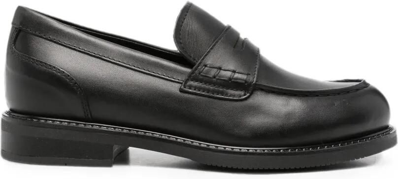 NERO GIARDINI Leren loafers Zwart