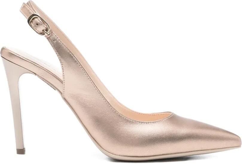 NERO GIARDINI Leren pumps met gesp Goud