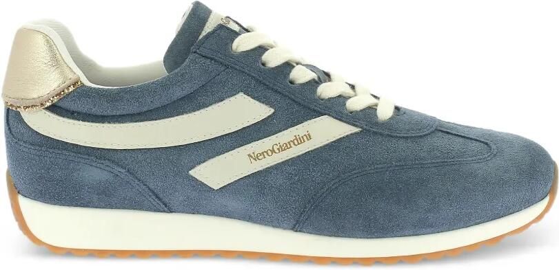 NERO GIARDINI Suède sneakers Blauw