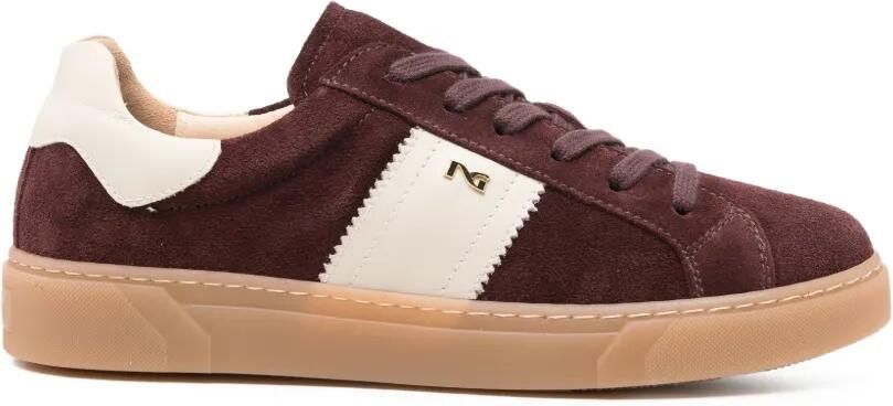 NERO GIARDINI Suède sneakers met contrasterend vlak Rood