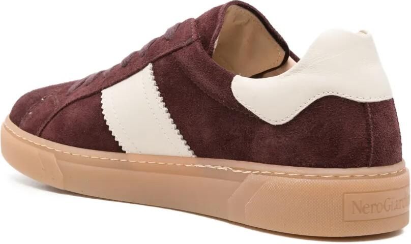 NERO GIARDINI Suède sneakers met contrasterend vlak Rood - Foto 3