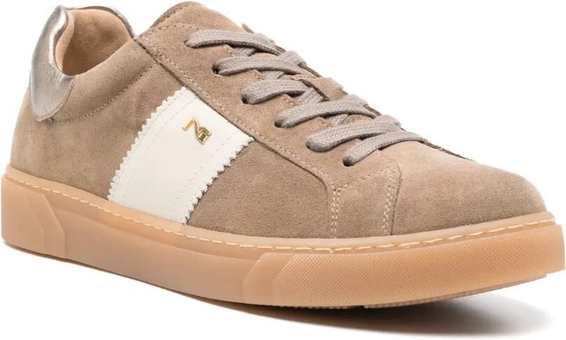 NERO GIARDINI Suède sneakers met streepdetail Bruin - Foto 2